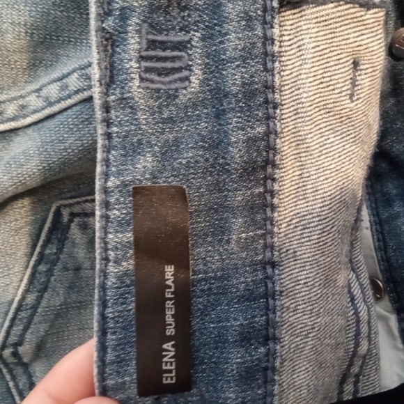 Kut From The Cloth Elena Super Flare Raw Hem Mid Rise  Long Womens 4 - Picture 5 of 12